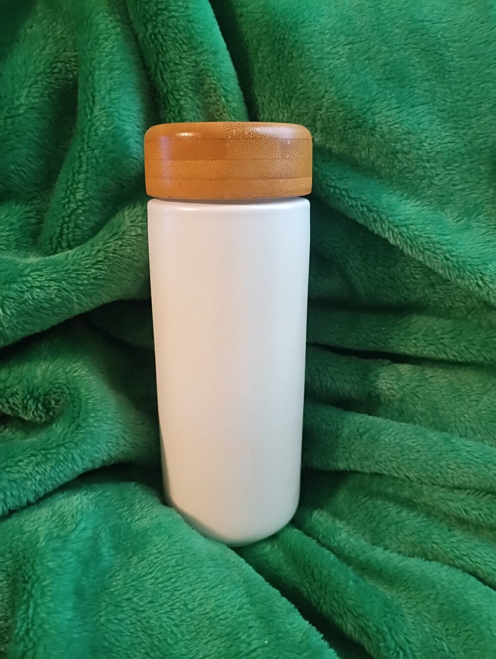 SOMA White Bamboo Cap Body Bottle Insulated